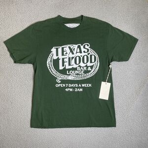 One Of These Days Shirt Men Medium Texas Flood Bar Lounge Green Streetwear NWT
